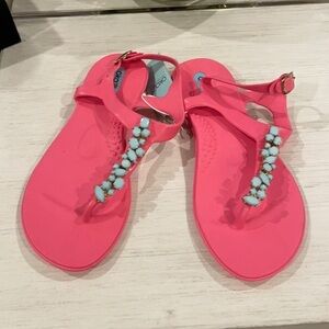 Oka B sandals PINK Talia Princess Pink blue stone strand
